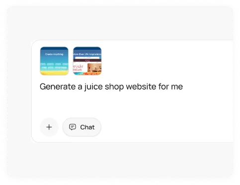 Describe the website you need or pick a template