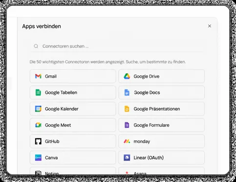Durchsuchen Sie 3000+ Apps und autorisieren Sie mit einem Klick