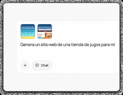 Describe el sitio web que necesitas o elige una plantilla