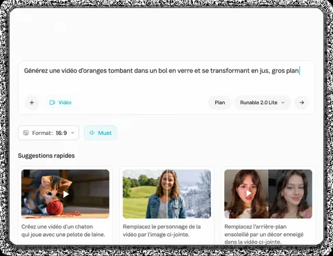 Décrivez votre scène ou téléchargez une image de référence