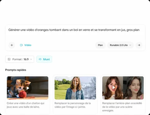 Décrivez votre scène ou téléchargez une image de référence