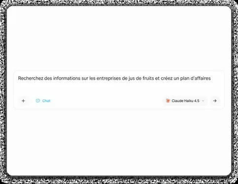 Posez une question, téléchargez un fichier ou lancez une discussion vocale