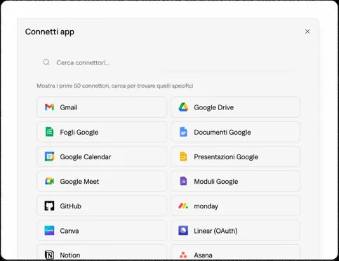 Sfoglia oltre 3000 app e autorizzale con un clic