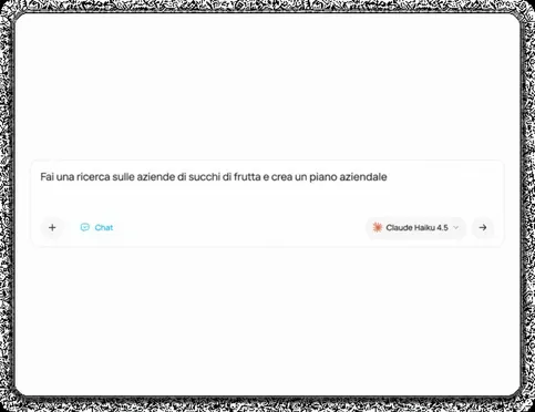 Scrivi una domanda, carica un file o avvia una chat vocale