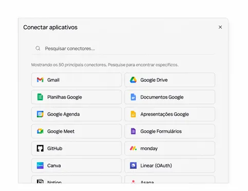 Navegue por mais de 3000 apps e autorize com um clique