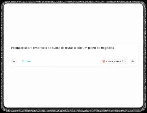 Escreva uma pergunta, carregue um ficheiro ou inicie um chat de voz