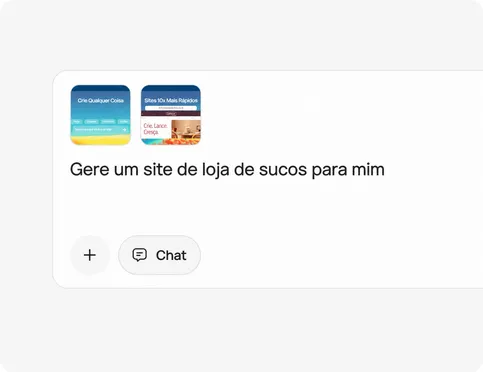Descreva o website de que precisa ou escolha um modelo