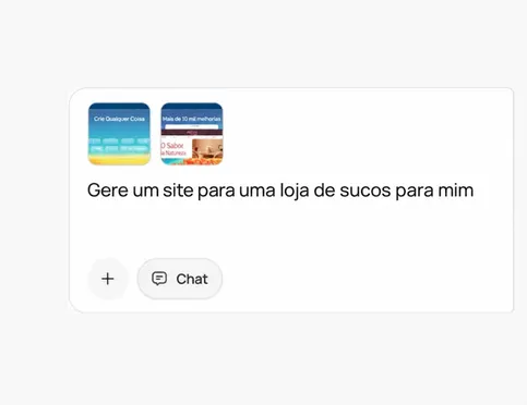 Descreva o website de que precisa ou escolha um modelo
