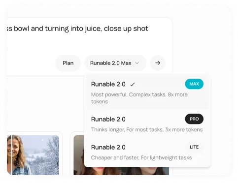 Choose an AI model and customize style and effects