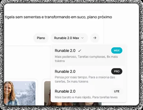 Escolha um modelo de IA e personalize o estilo e os efeitos
