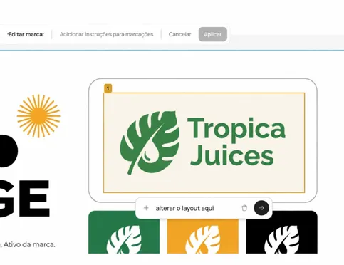 Refine o conteúdo, o layout e o design com assistência de IA