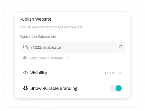 Publish instantly: no code, no hosting setup