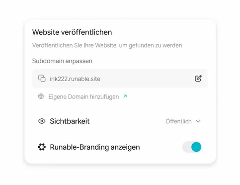 Sofort veröffentlichen: Kein Code, keine Hosting-Einrichtung