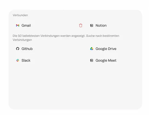 Ihre Apps bleiben automatisch verbunden und synchron