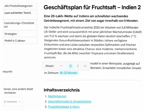 Iterieren, verfeinern und exportieren Sie Ihre Ergebnisse sofort