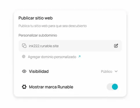 Publica al instante: sin código, sin configuración de hosting