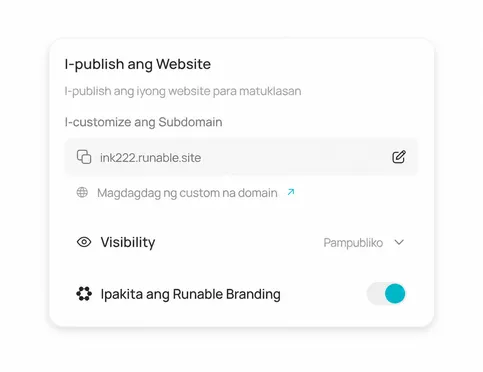 I-publish agad: walang code, walang hosting setup