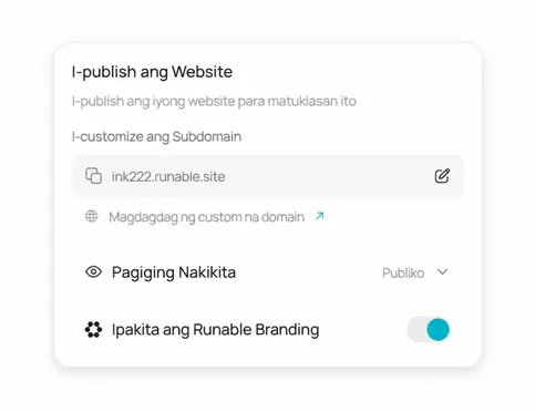 Mag-publish agad: walang code, walang hosting setup