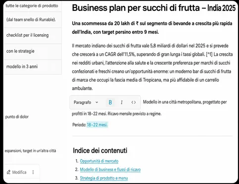 Itera, perfeziona ed esporta i tuoi risultati istantaneamente