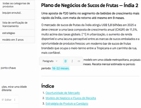 Itere, refine e exporte os seus resultados instantaneamente