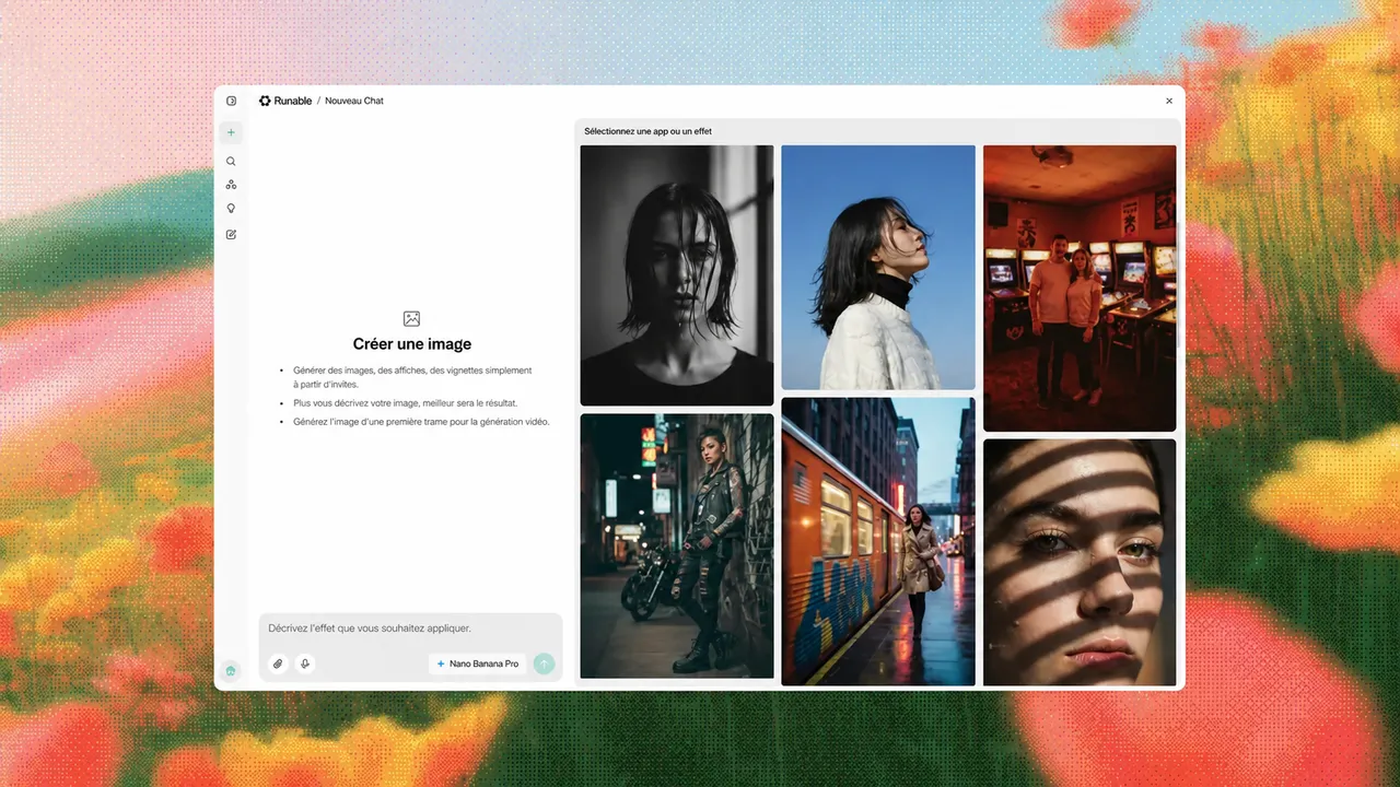 Interface de création d'images par IA