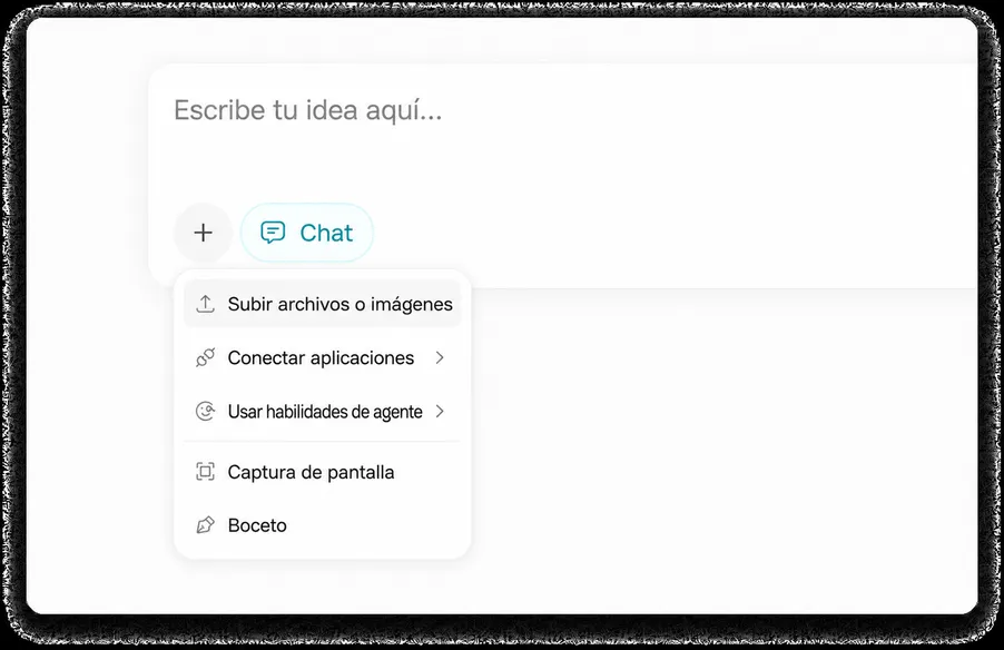 Chat con IA que entiende texto, imágenes, archivos y más