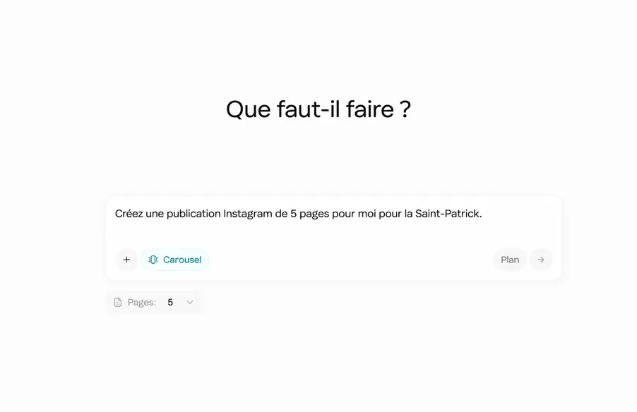 Générateur de carrousels par IA - Des posts viraux à partir d'un simple prompt