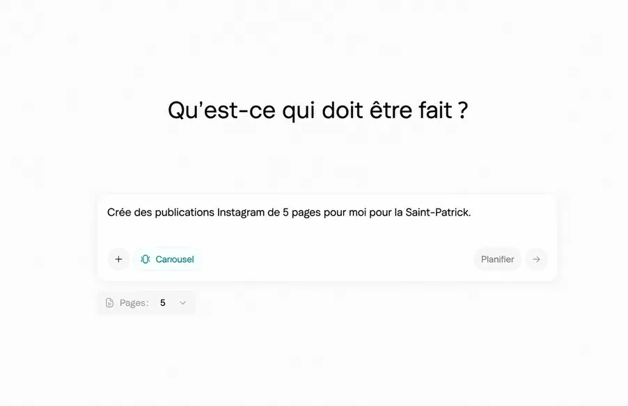 Générateur de carrousels IA - Des posts viraux à partir d'une seule consigne
