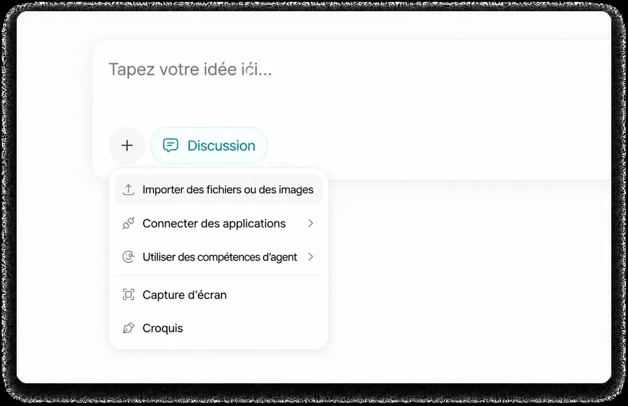 Chat IA qui comprend texte, images, fichiers et plus encore