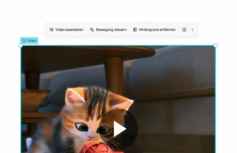 Bild-zu-Video, Bewegungssteuerung & KI-Videoeffekte