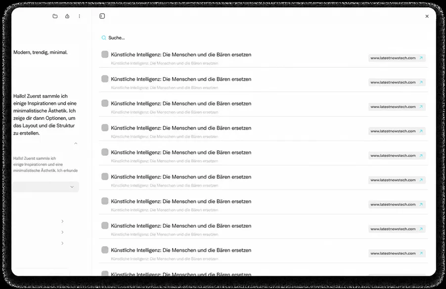 KI-gestützte Tiefenrecherche & Websuche