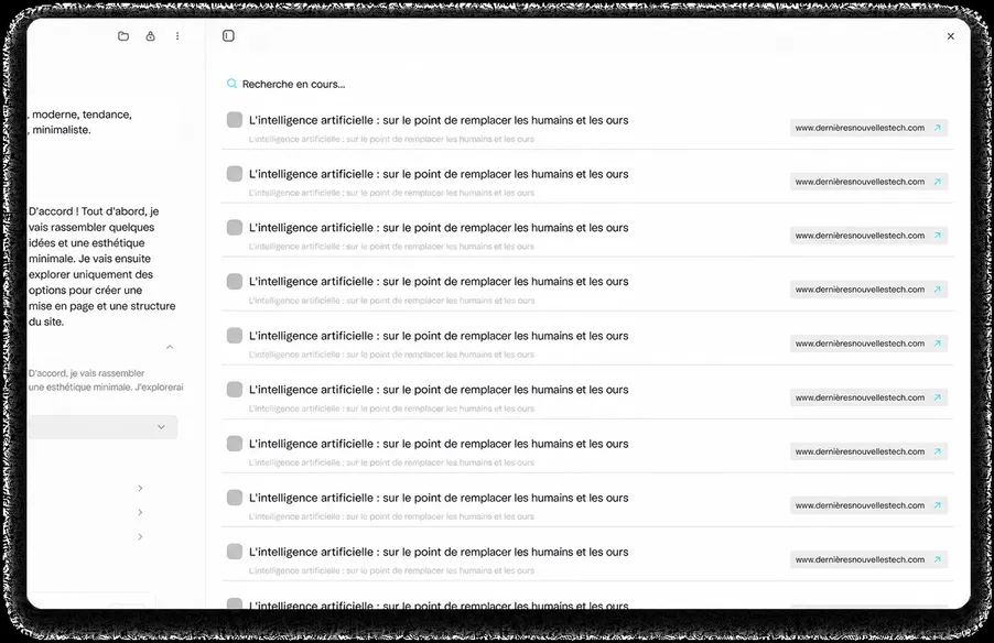 Recherche approfondie et navigation Web propulsées par IA