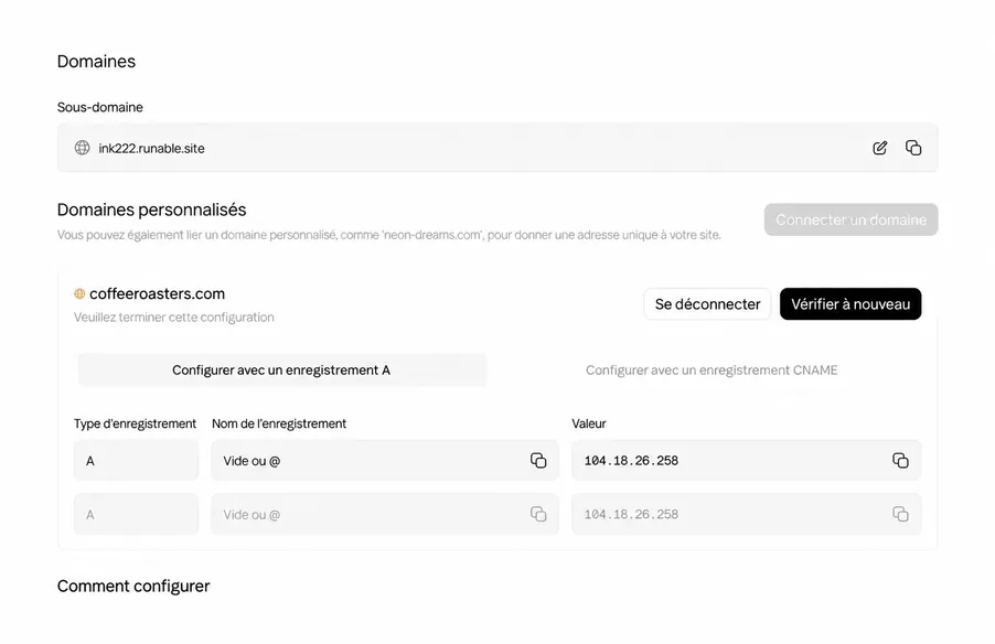 Domaines personnalisés avec hébergement SSL et CDN gratuits
