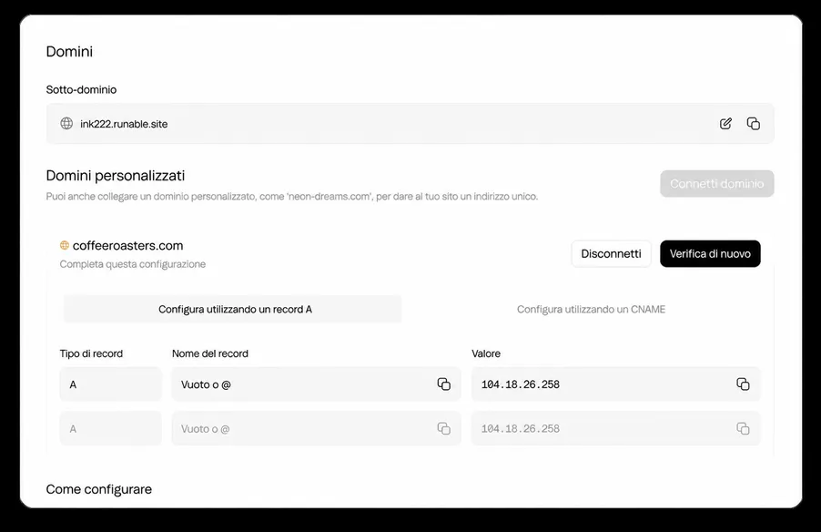 Domini personalizzati con hosting SSL e CDN gratuiti