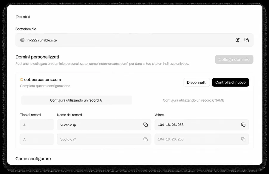 Domini personalizzati con hosting SSL e CDN gratuiti
