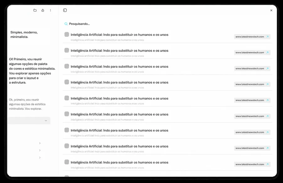 Pesquisa Profunda e Web Search Impulsionados por IA