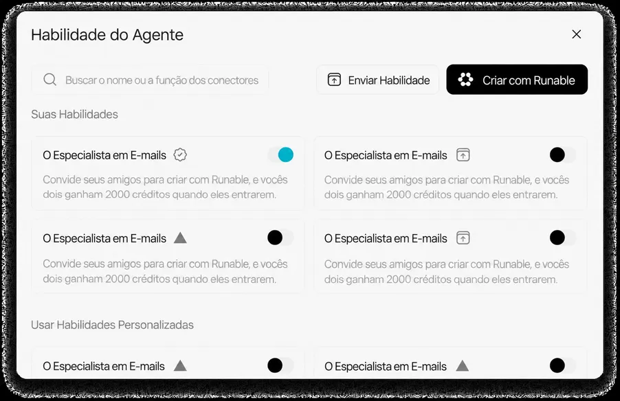 Competências integradas para cada artefacto