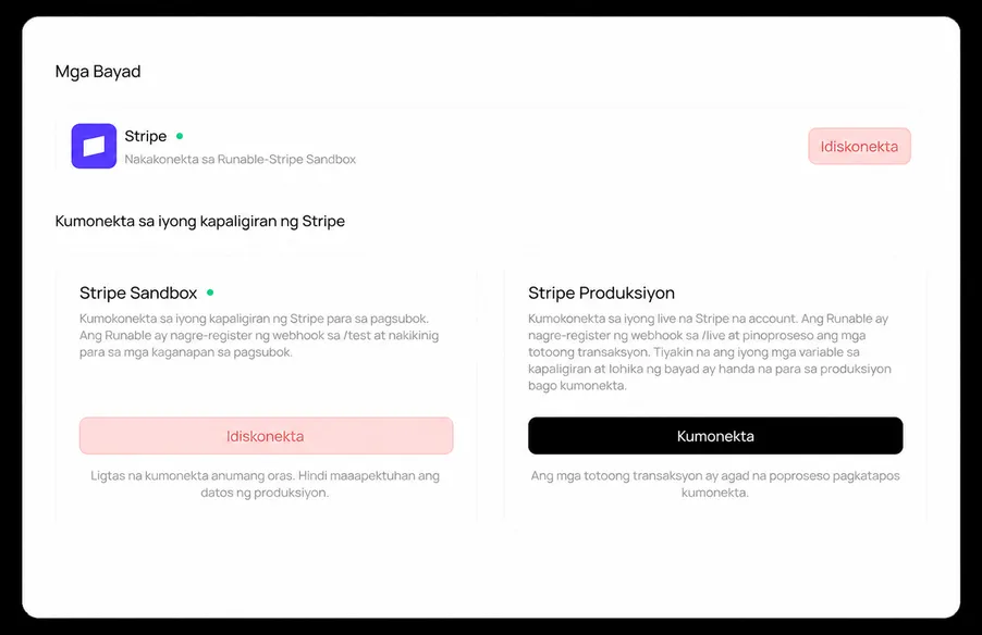 Built-in na Stripe Payments at Database