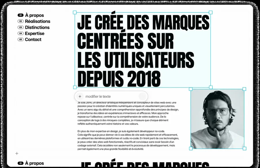 Éditeur de diapositives visuel avec retouche par IA