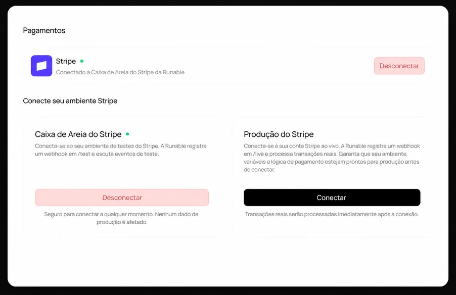 Pagamentos via Stripe e Banco de Dados Integrados