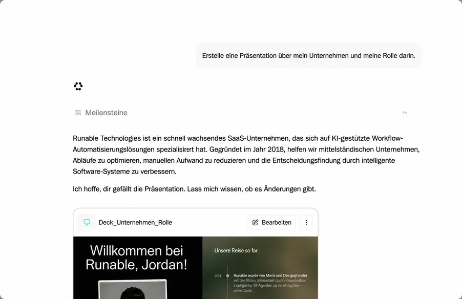 Kontextbewusste Konversationen, die Ergebnisse liefern