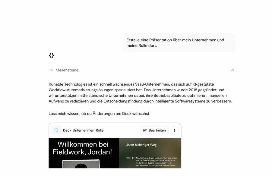 Kontextbezogene Konversationen, die Ergebnisse liefern