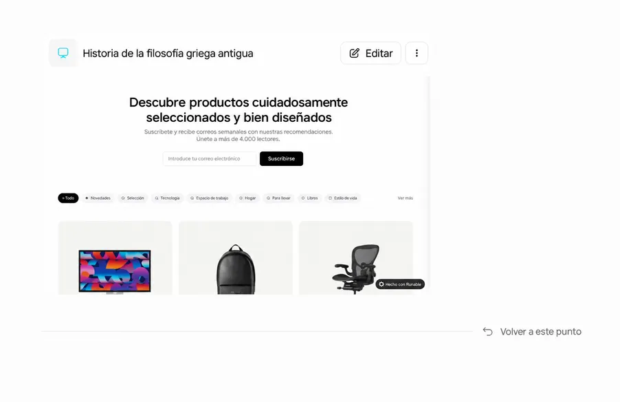 Control de versiones y restauración con un clic