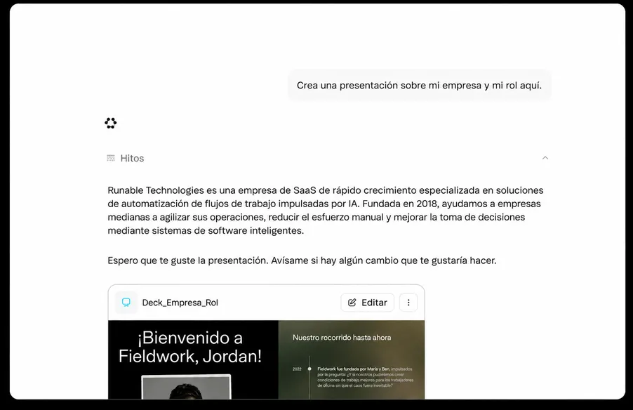 Conversaciones con contexto que te ayudan a terminar tu trabajo
