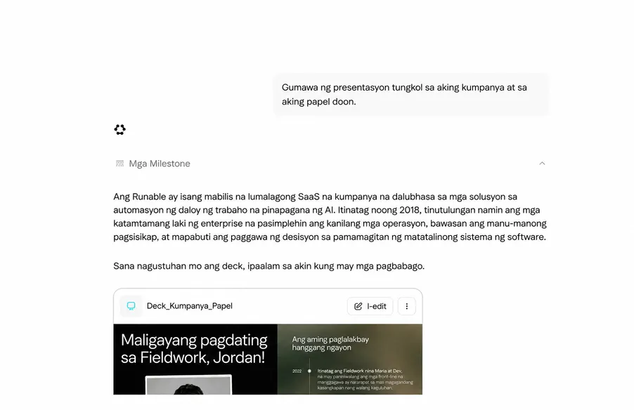 Context-Aware Conversations na Nakakatapos ng Trabaho