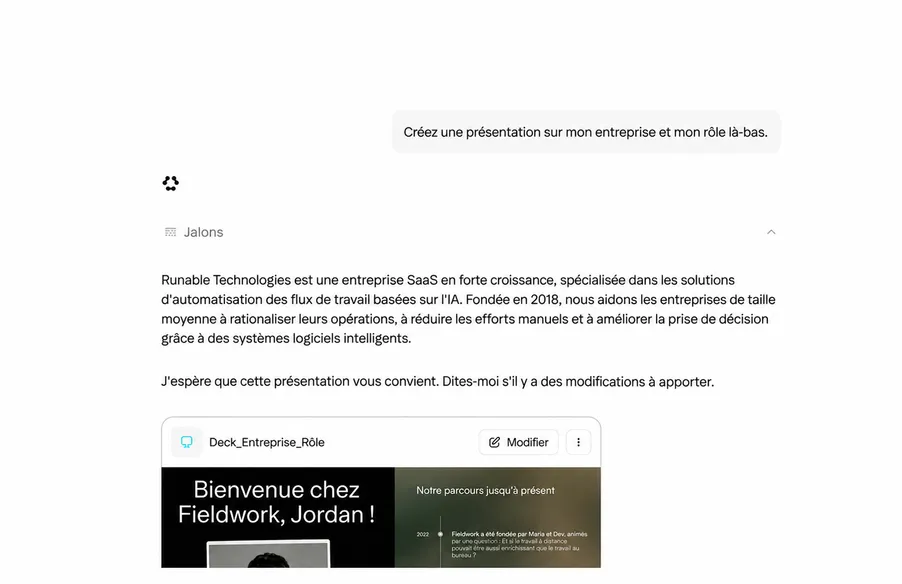Conversations contextuelles pour accomplir vos tâches