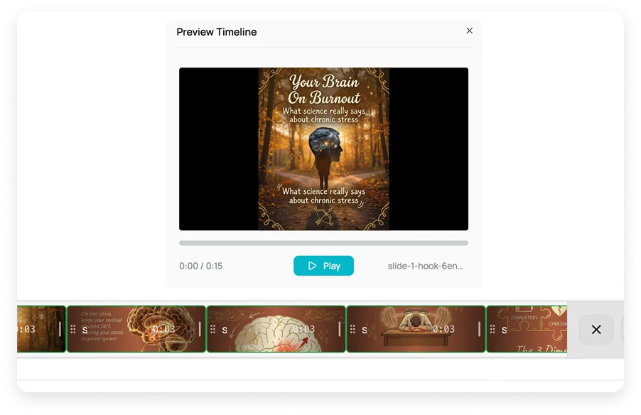 Built-in Timeline Editor - Sequence & Combine Video Clips