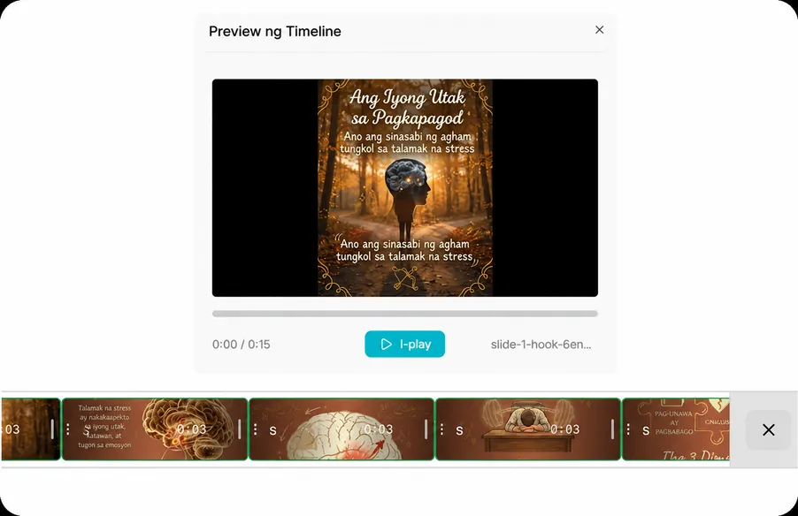 Built-in Timeline Editor - I-sequence at Pagsamahin ang mga Video Clip