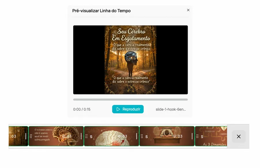 Editor de Linha do Tempo Integrado - Sequencie e Combine Clipes de Vídeo