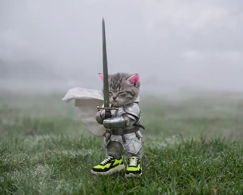The knight kitten